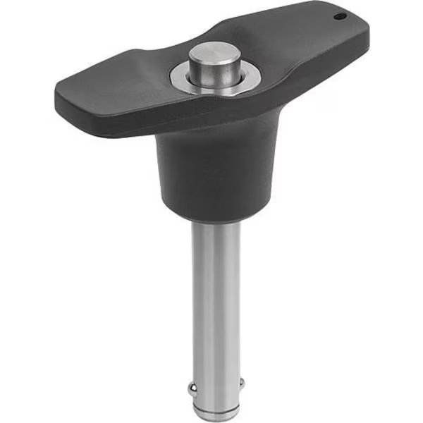 Ball Lock Pins with T-grip, self-locking, precipitation hardened, Kipp, Mfr#: K0792.216308040